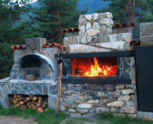 houston outdoor fireplace and grill