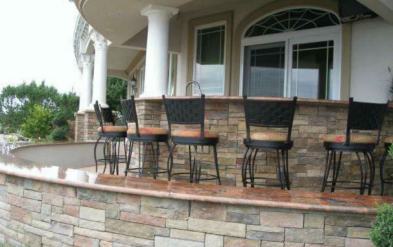 Outdoor Kitchen Contractor Katy Bar Area With Outdoor Kitchen